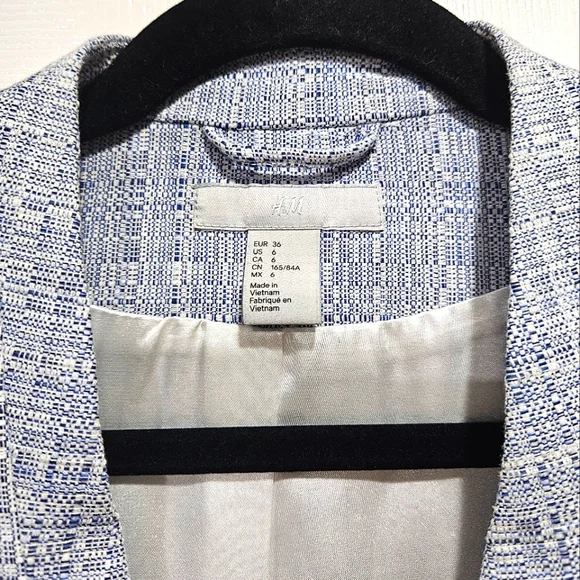 H&M Light Blue Woven Blazer - Picture 4 of 8